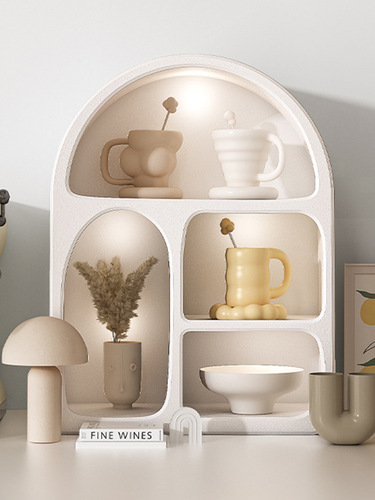 BB4C wholesale cup storage rack desktop cup rack storage box cosmetics perfume small shelf meal