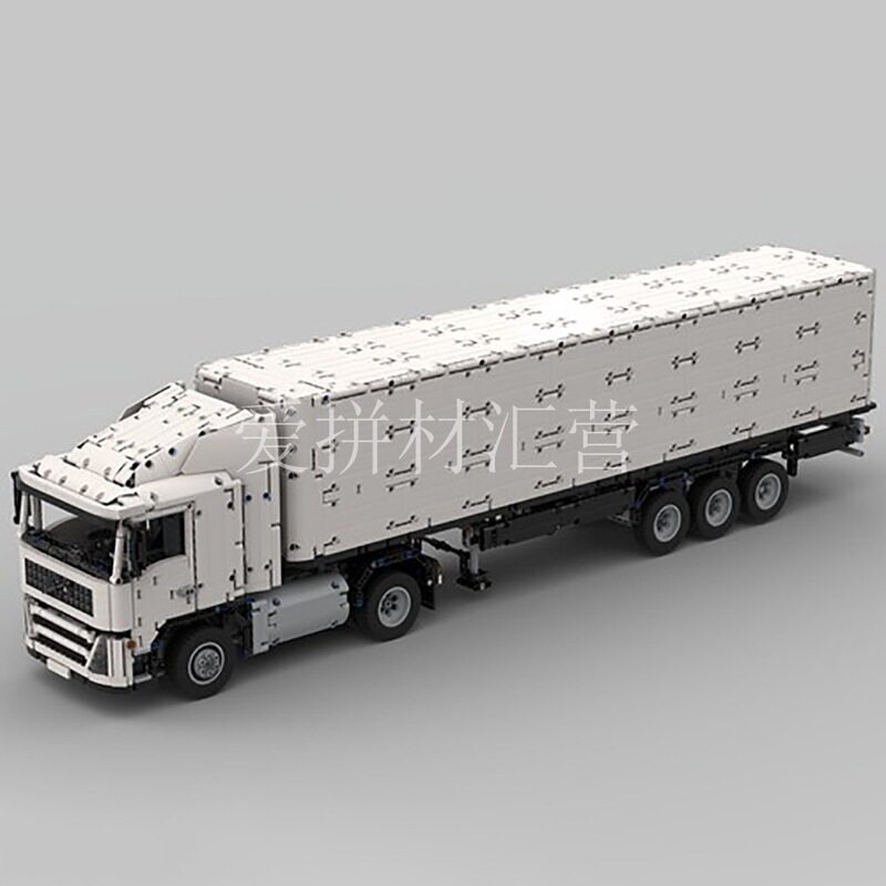 MOC-75745 Volvo Heavy Truck with Compartment Domestic Building Blocks Compatible with Lego Technology MOC-75745 Volvo Heavy Truck with Compartment Domestic Building Blocks Compatible with Lego Technology