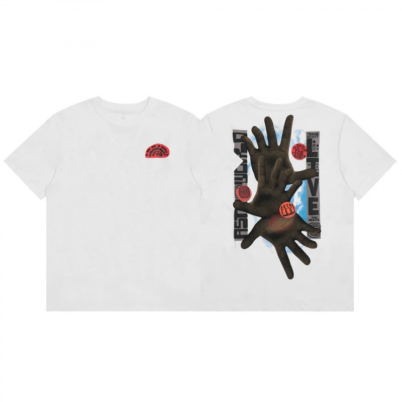 Travis Scott Cactus Jack Модная физиономия Роза стела рисунок повседневная футболка с коротким рукавом