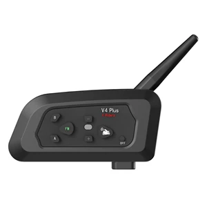 V4Plus Kask Bluetooth Qulaqlıq 4 Nəfərlik Real-time Domofon 1500m Fm Funksiyalı