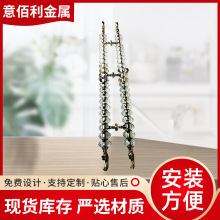 不锈钢大门拉手创意有框玻璃门钛金水晶拉手木门推拉门明装把手