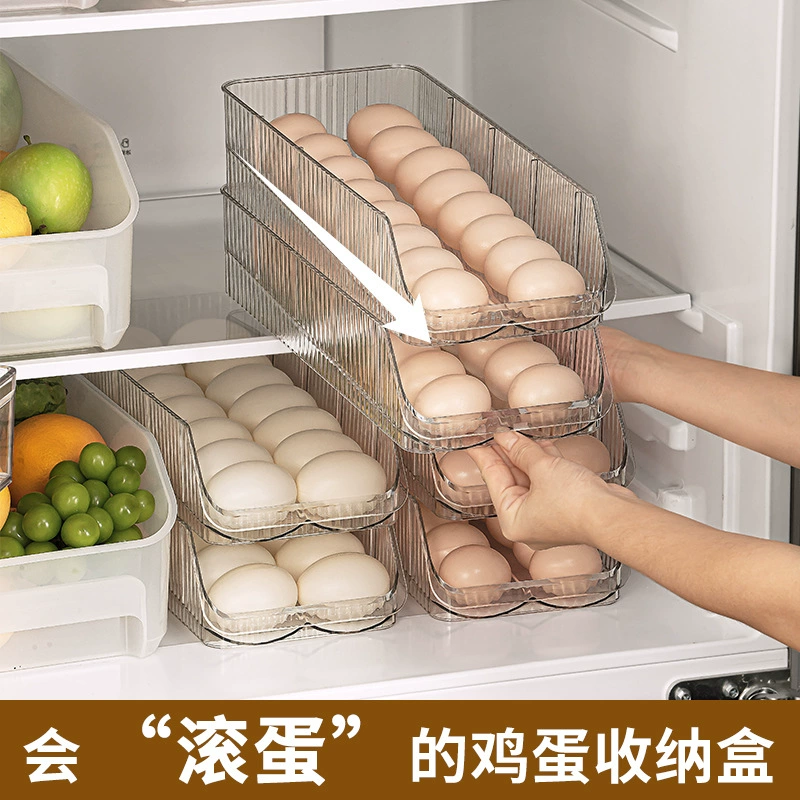 Nachuan ящик для хранения яиц, держатель для яиц в холодильнике, прозрачный, компактный, прямоугольный