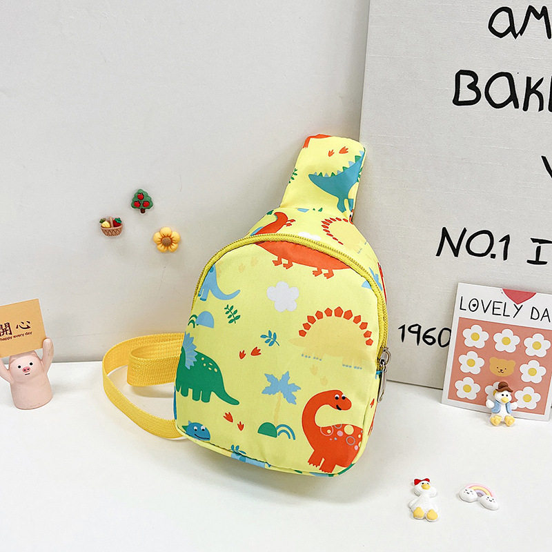 Nuevos niños y niñas crossbody hermoso bolso de pecho de dinosaurio estilo coreano pequeño bolso de hombro lindo bebé bolso de la cintura al aire libre mochila de viaje