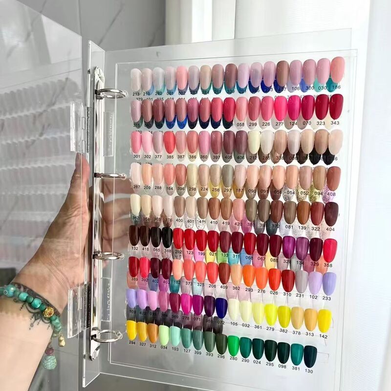 Advanced Loose-Leaf Nail Art Color Board Acrylic Display Board Work Version Style Sample Color Card Storage Book Special for Printing