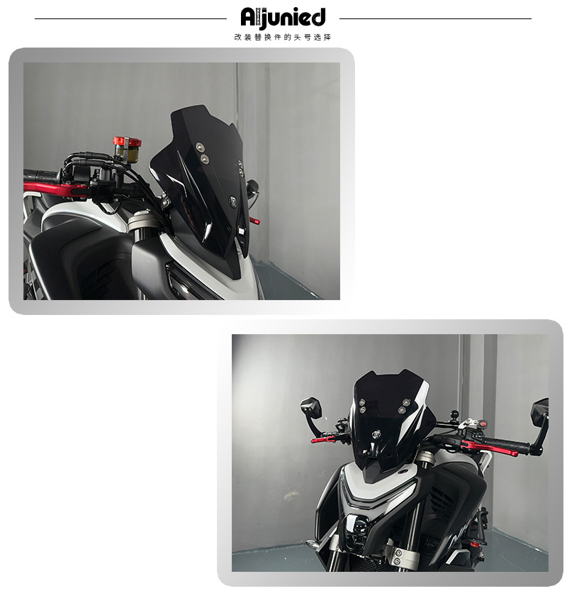 Suitable for Cfmoto 450Nk Front Windshield Heightening Windscreen Modification Motorcycle Front Windshield Wind Deflector