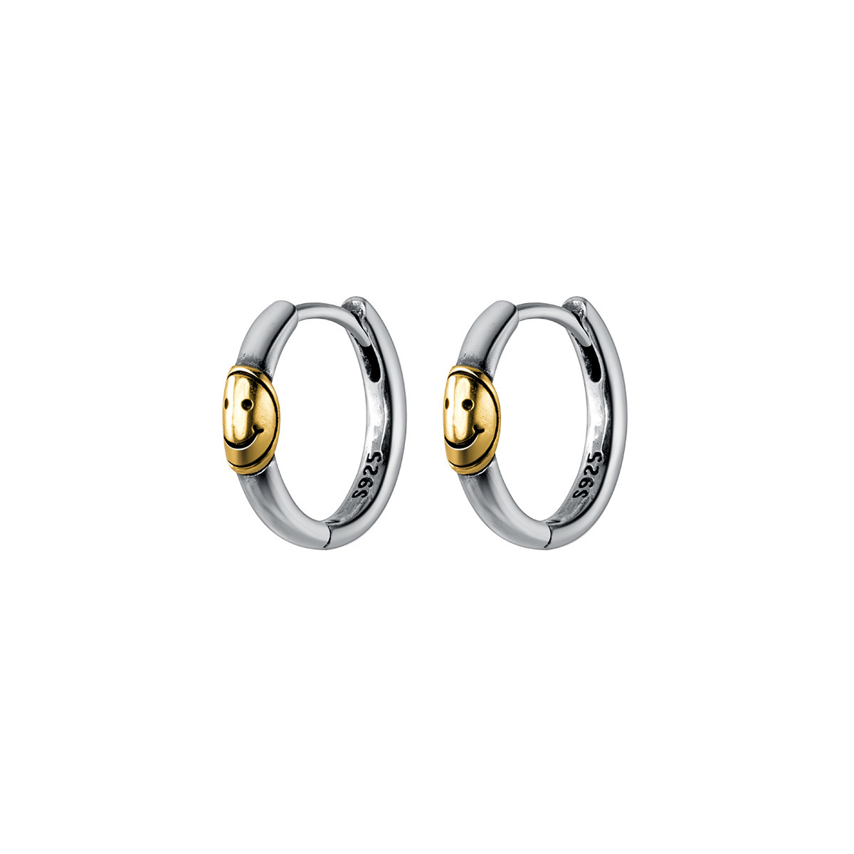 Eloch s925 plata sonriente retro tailandés de plata auriculares temperamento orejas de mujer M01252