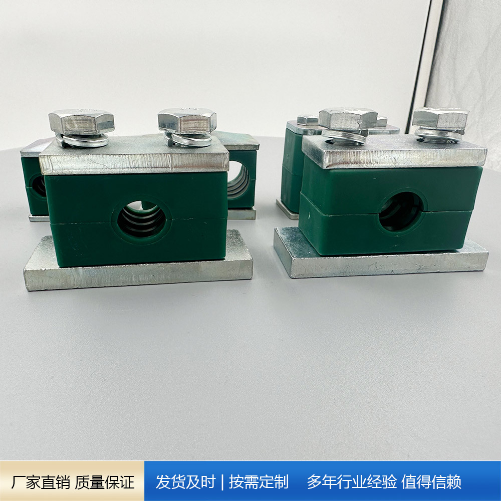 固定圆管支架管夹单双孔电缆抱箍轻型卡扣管夹塑料油管用液压管夹