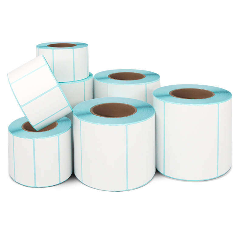 Etiquetas térmicas adhesivas 100x100 / 50x30 mm, papel para códigos de barras y precios, etiquetas de envío E-Packet, impresión térmica al por mayor