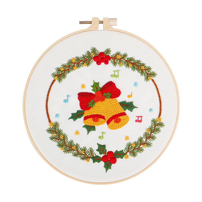 Original DIY bordado hecho a mano material paquete regalo de Navidad muñeco de nieve Garland fábrica de árboles de Navidad para transfronteriza Inglés