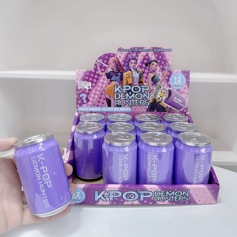 Keychain blind-box can (K-POP) collectible, pull-tab soda can design, random 1PC or 12PC display