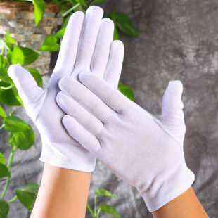 Self-produced enlarged cotton wool etiquette gloves cotton work gloves electronic factory quality inspection work protective gloves