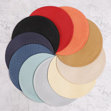 pp环保手工编织餐垫欧美流行隔热垫装饰垫纯色爆款多色可选桌垫