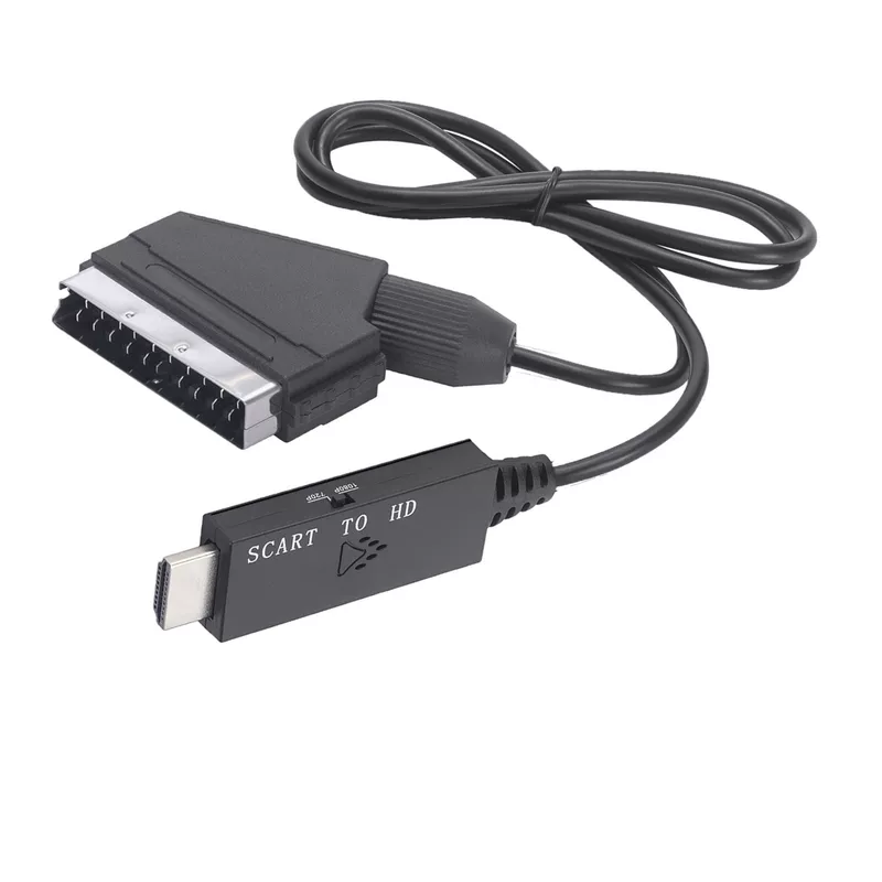 1 метр Scart к HDMI конвертер Scart к HDMI видеоротор высокой четкости Scart соединительный кабель