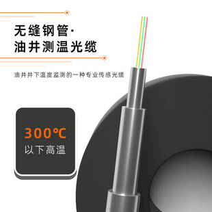 Oil well high temperature resistant detection sensor oil field temperature measuring optical fiber cable 2-core 4-core seamless steel tube communication optical cable manufacturer