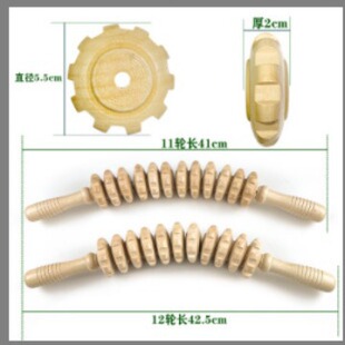 Manufacturer in stock wooden massager wooden roller Meridian push back straight curved back belly massage yoga stick batch
