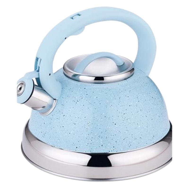 Mango de goma y plástico de la tetera de silbato rosa, nueva tetera de sonido transfronterizo de Amazon, 3.5L, gas universal