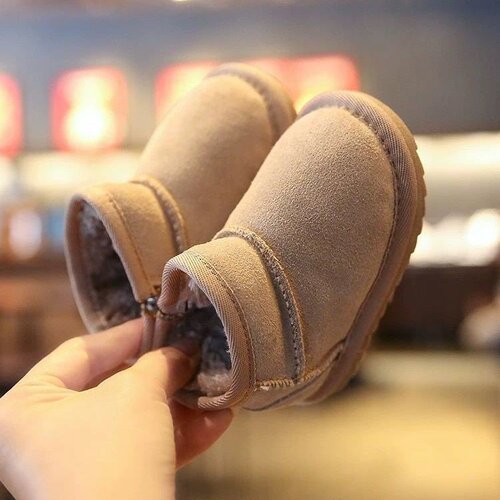 Baby Snow Boots Winter Fleece Lined Warm Kids Shoes Children's Shoes Girls Soft Sole Learning to Walk Shoes Baby Boys Cotton Shoes
