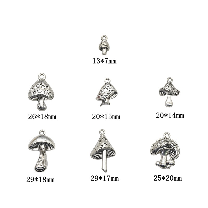 2g Weight Pendant Jewelry Making Type 1 Piece Alloy Mushroom Pendant DIY Jewelry Accessories Bracelets Necklace