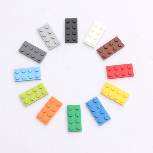Compatible with LEGO 3020 small particle building blocks basic parts assembly accessories bulk parts 8-hole low bricks 2*4 thin slices