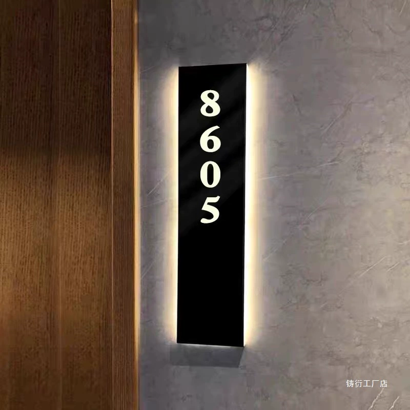 Электронный номер двери отеля, светодиодный светящийся дисплей двери номера отеля, индивидуальный знак для салона красоты KTV