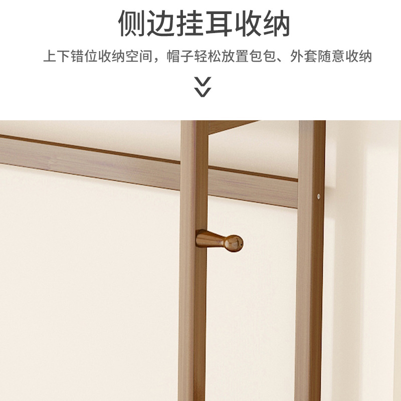 Armario simple colgando ropa dormitorio Perchero de madera maciza nuevo estilo chino SALA DE ALQUILER integrada armario de almacenamiento multifuncional