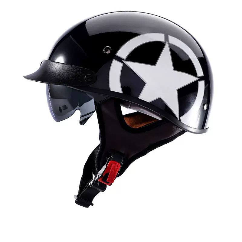 Casco retro de media cara con certificación 3C, casco de motocicleta con visera, casco de seguridad para vehículos eléctricos, casco de motocicleta, exportación de fábrica, DOT
