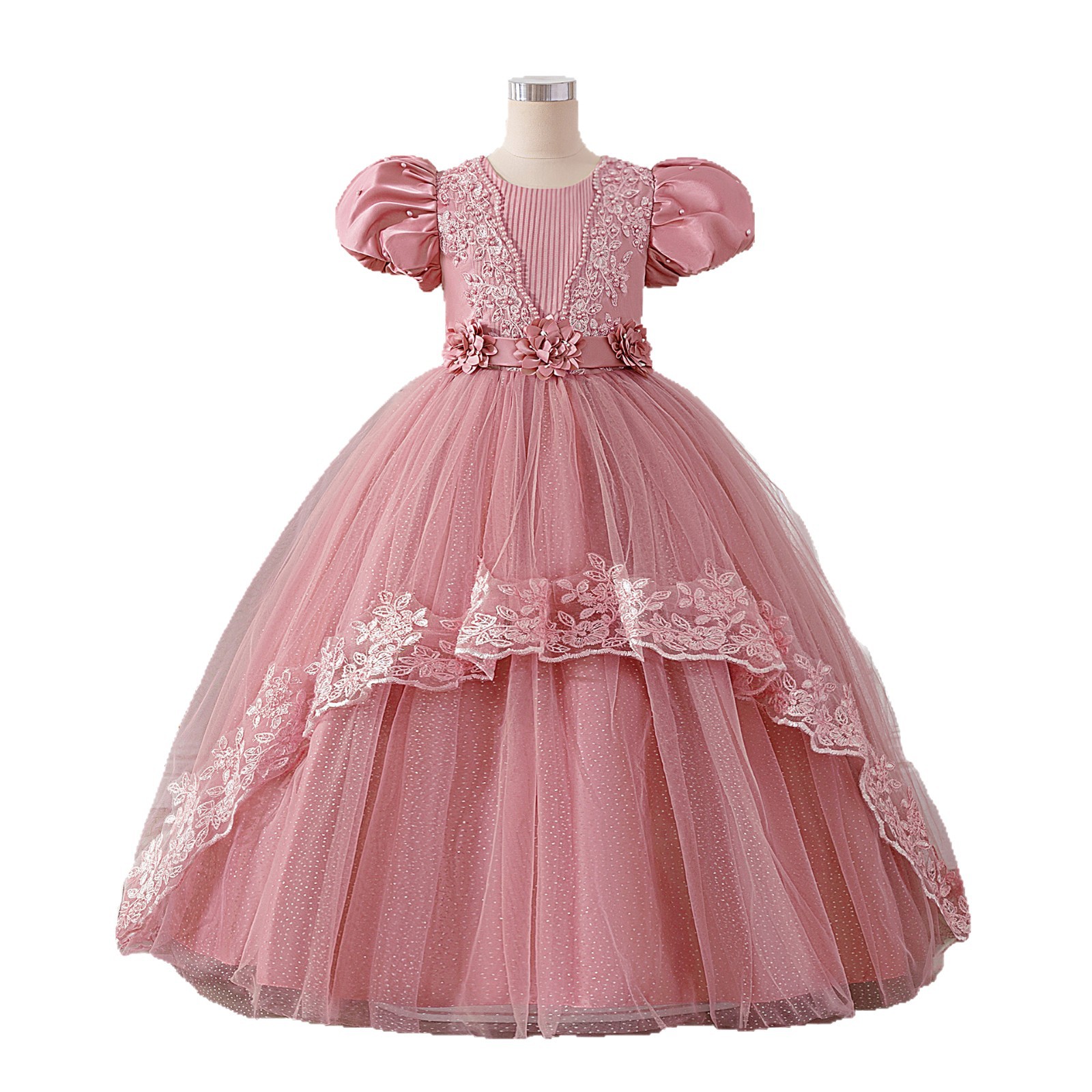 Venta directa de fábrica de vestidos de alta gama para niños, vestido de novia elegante, vestido de princesa, falda de fiesta, baby gown