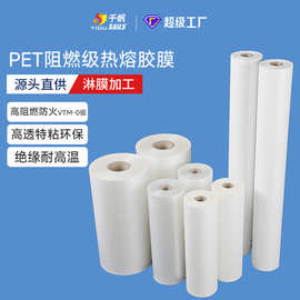 W艺都PET阻燃热熔胶膜耐高温复合薄膜透耐候无卤塑封膜防火VTM-0