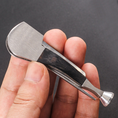 Ebony pipe stainless steel three-in-one tobacco knife tool wholesale pipe knife pressure stick ebony scraper pipe cleaning
