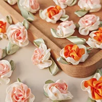 DIY одежда ручной работы ткани чехол для телефона декоративный аксессуар шириной 4 см цветущая ванильная роза трехмерная лента цветы