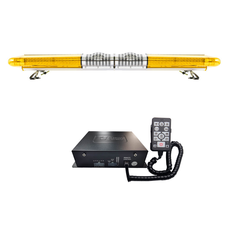 LED long row warning light 1.4m yellow flashing light car roof strobe light + dual speakers + siren 9400E