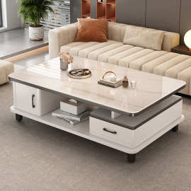 茶几客厅家用小户型2025新款岩板小桌子现代简约电视柜组合茶几桌