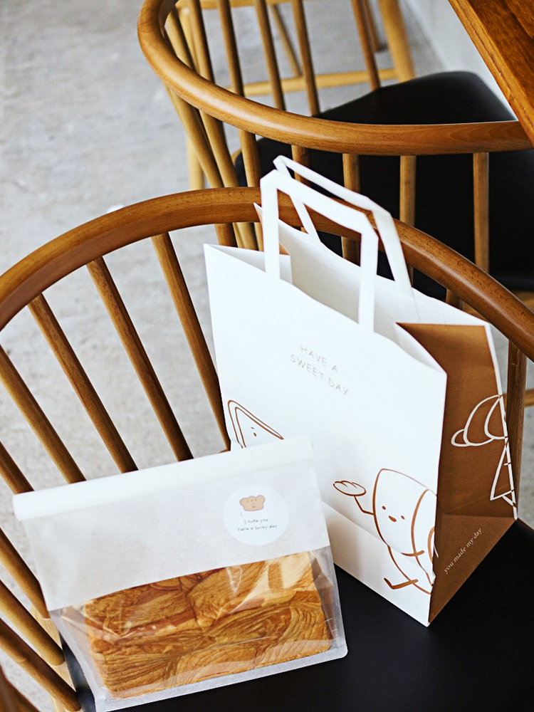 Tong Tong pan tostado japonés bolsas de mano para llevar dulces bolsas de embalaje pastel bebidas horneado bolsas personalizadas