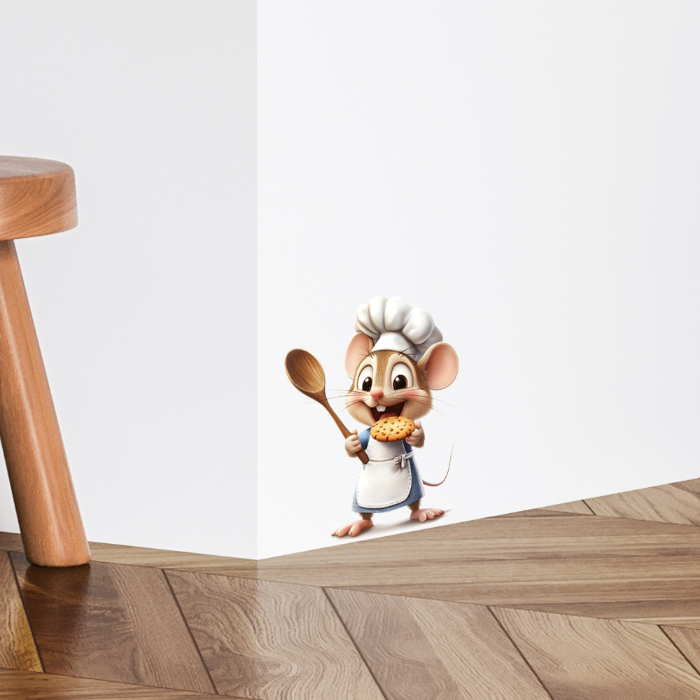 Amazon Cross Border Wall Decorative Stickers Creative Mouse Wall Stickers Kitchen Living Room Corner Stairs Decorative Stickers