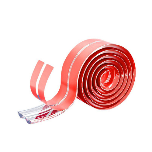 New W-type transparent anti-collision strip without glue, 10MM*2.0MM no-glue protective edge strip for children to prevent bumps