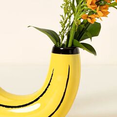 クロスボーダー新型シンプルバナナ花瓶生け花創意家庭リビングレストラン装飾置物樹脂工芸品