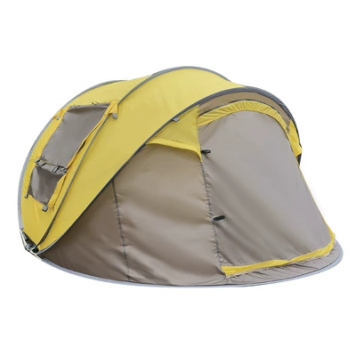 Automatic Speed Boat Tent Outdoor Tent Rainproof and Anti-Scouring Easy to Carry Folding Large Space (Çadırlar) - yellow-double