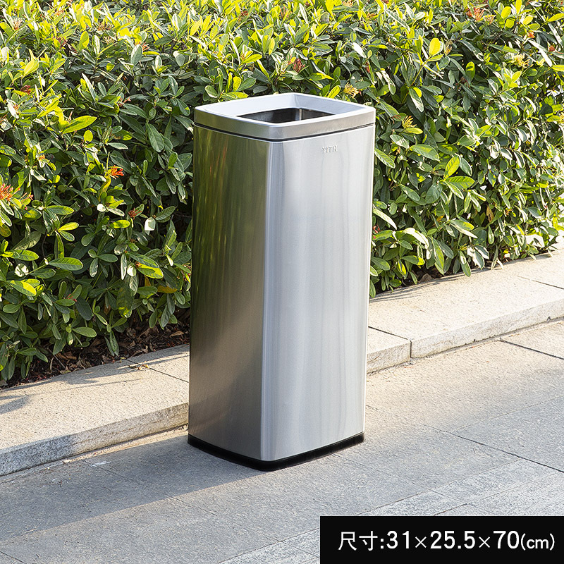 Clasificación comercial basura de acero inoxidable gran oficina gran capacidad vestíbulo del hotel con tapa