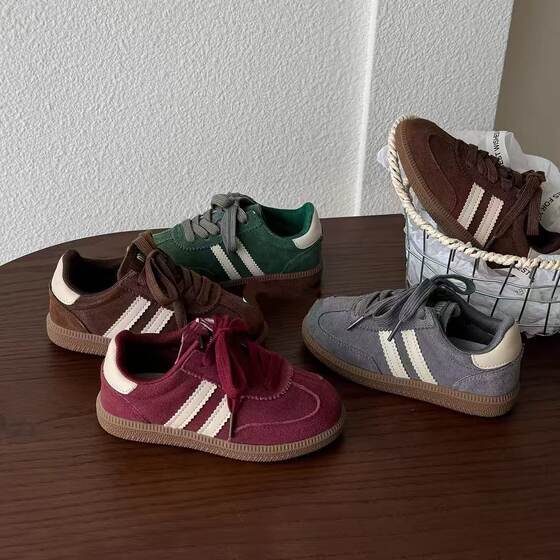 Girls' Casual sneaker 2025 Spring and Autumn New Children's Fashion German Training Shoes Boys Soft Bottom Forrest Gump Board Shoes Single Shoes