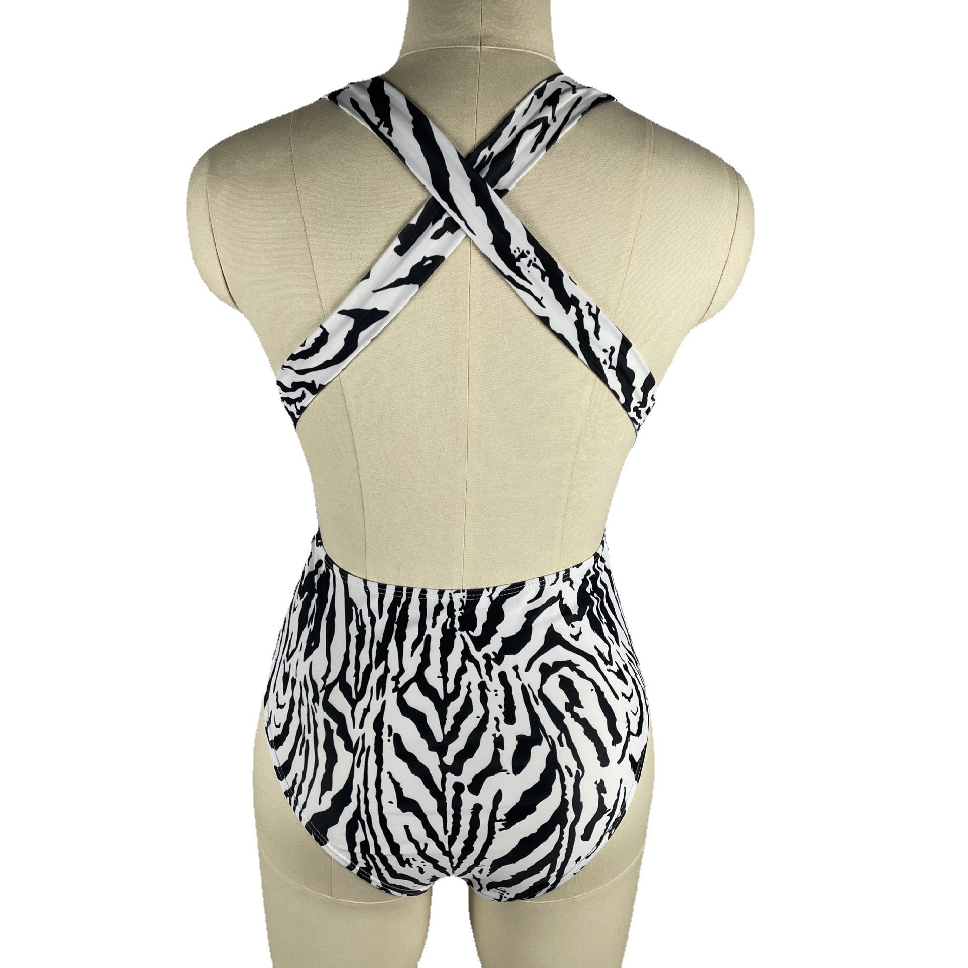 168g Weight Sleeveless Sleeve Length Pullovers Placket Type Polyester Fabric Type Regular Top Length Bodysuit Tops Type 1 Piece Quantity Swimming Pool, Swimming Occasion Breathable Function Skinny Fit Type Zebra Pattern Women'S Gender Printing Design Fashion Style Women's Fashion Zebra Printing 1 Piece One Piece 34