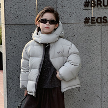 儿童羽绒服2025冬季新款儿童连帽面包服男童中大童保暖外套潮批发