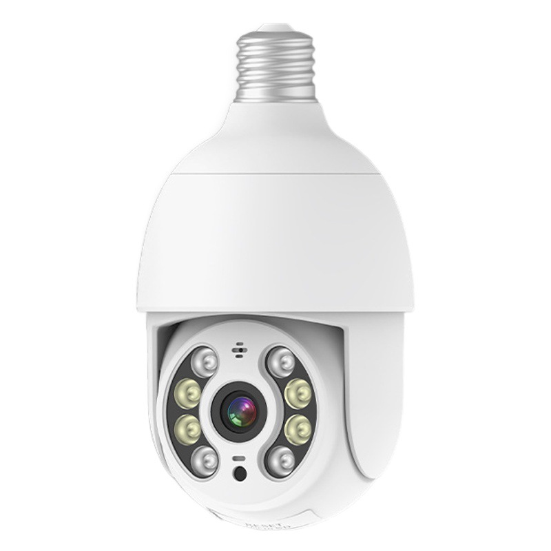 Cámara de Bombilla Impermeable de Fábrica, Portalámparas E27, Superventas Transfronterizas, Cámara de Vigilancia Inteligente PTZ para Exteriores de Alta Definición 2K