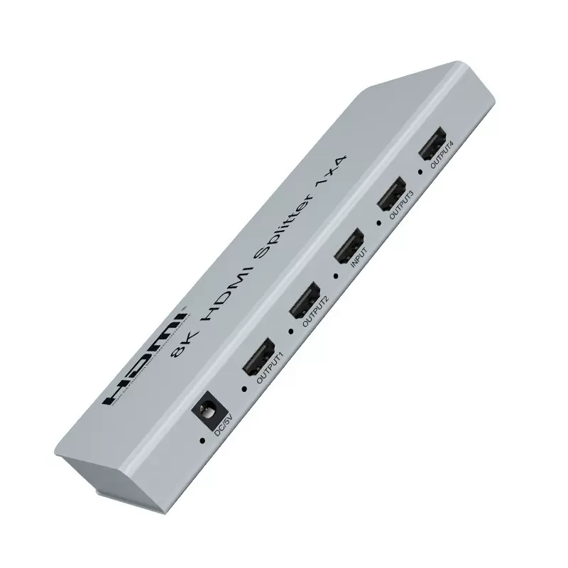 批发2.1版HDMI 8K 1分4分配器 1进4出视频分配器 一分4 高清视频