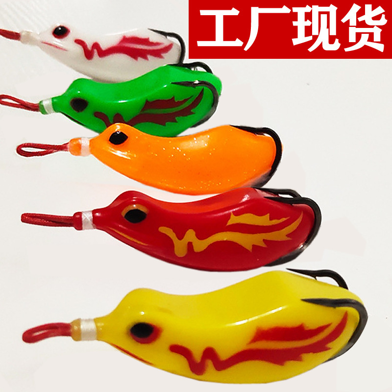 Thunder Frog Luya cebo modificado Thunder Frog Black Fish se especializa en matar Yuantou Luya Frog Bionic Fake Scale Fabricante de artes de pesca al por mayor