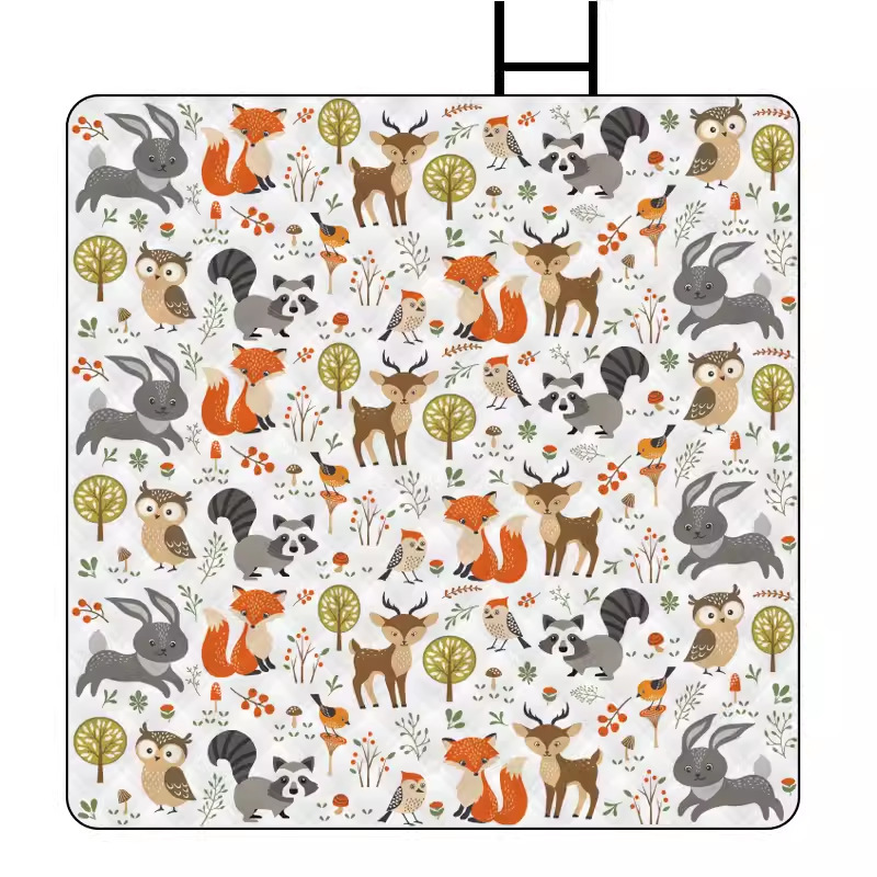 동물의 숲---1.5X 2m 명주 + 160g 글루리스 면 + 210D 옥스포드 천