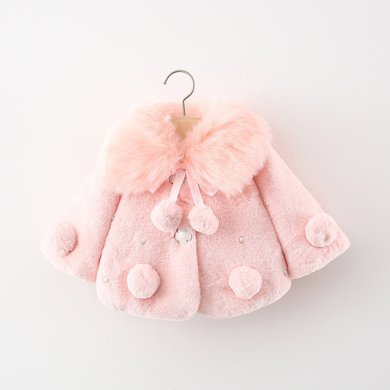 22 new pattern girl cloak Loose type Autumn and winter Female baby Cape Angora children sweater children Lapel