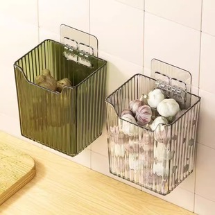 Kitchen Onion, Ginger and Garlic Storage Basket Storage Rack Bathroom Hanging Basket Hanging Basket Bathroom Wall Plastic Storage Basket Storage Box