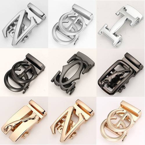 Guanpin 3.5CM men's belt buckle frosted automatic buckle belt belt head men's pants belt head business factory direct sale