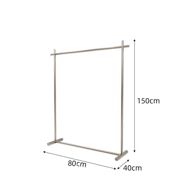 Tienda de ropa de acero inoxidable piso simple percha de ropa de mujer percha de ropa vertical percha de ropa isla