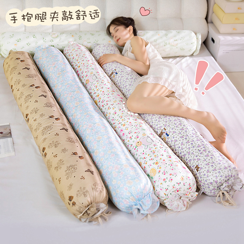 Cartoon caramelo columna larga almohada de abrazo flor triturada bebé anti-voltar lateral dormir almohada cómodo respaldo regalos para chicas